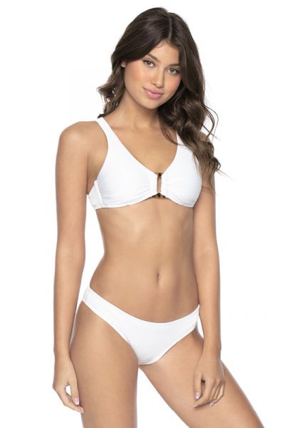PilyQ White Pearl Halter Bikini
