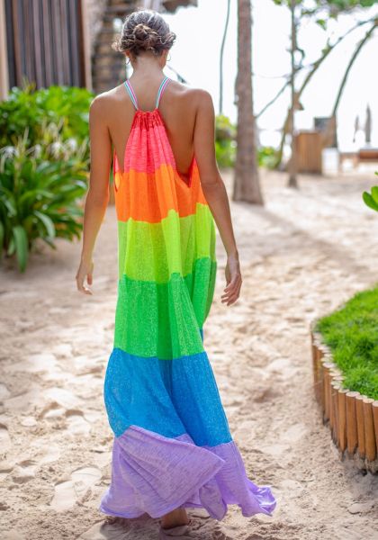 Pitusa Popsicle Halter Dress Rainbow