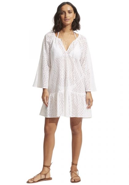 Seafolly Broderie Anglaise Coverup White