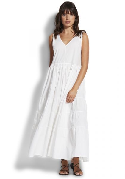 Cotton Poplin Dress white 