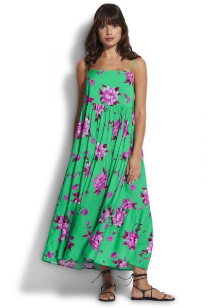 Tiered Dress Full Bloom Jade