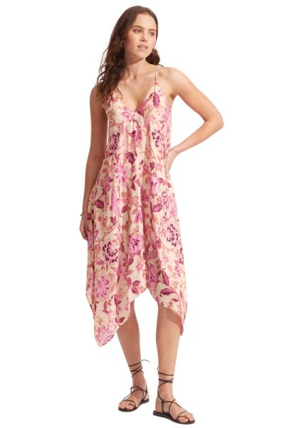Seafolly | Silk Road Scarf Dress Parfait Pink 
