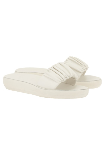 Ancient Greek Sandals, Scrunchie Taygete White