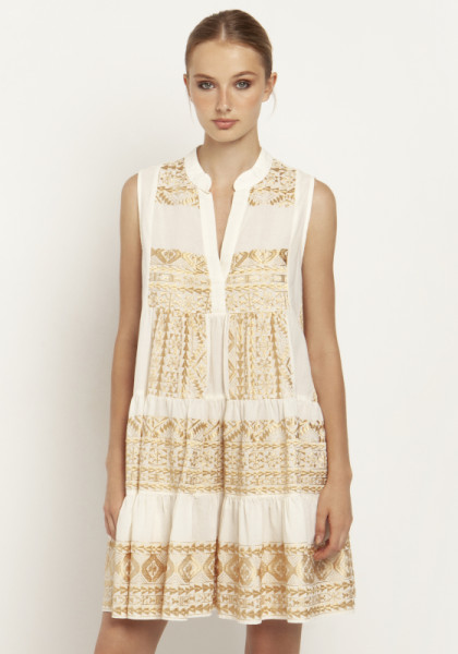 Greek Archaic Kori Sleeveless Mini Dress