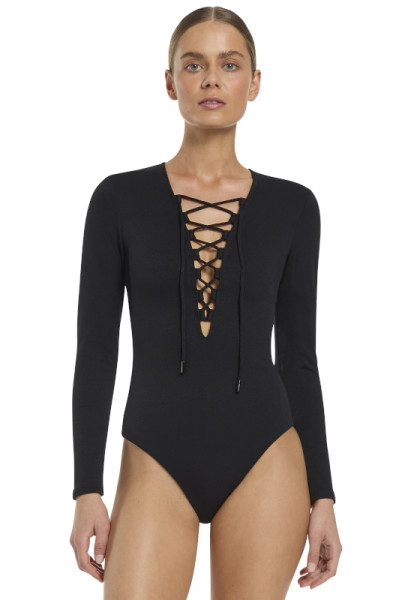 Joali Long Sleeve Swimsuit Black