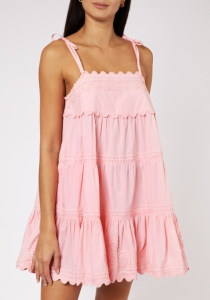 Juliet Dunn Flamingo Mini Dress