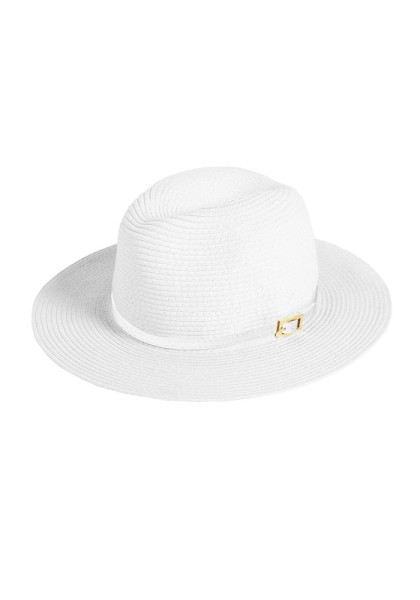 Fedora Hat White/White