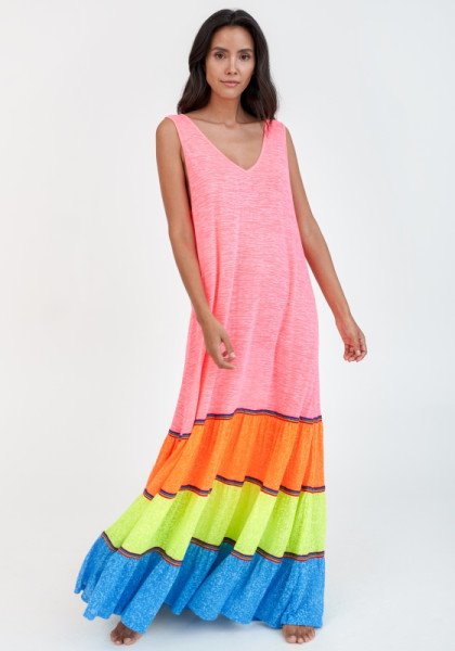 PITUSA | Rainbow Tank Maxi Dress | Beach Cafe UK