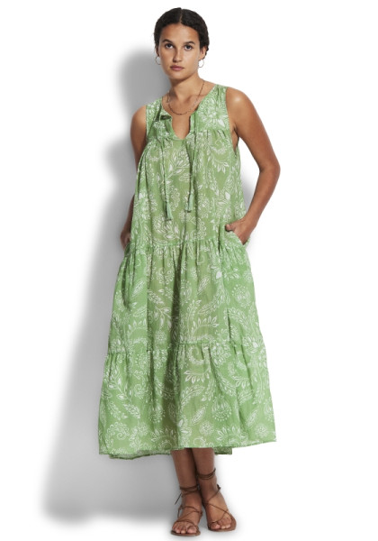 Folklore Midi Dress Green