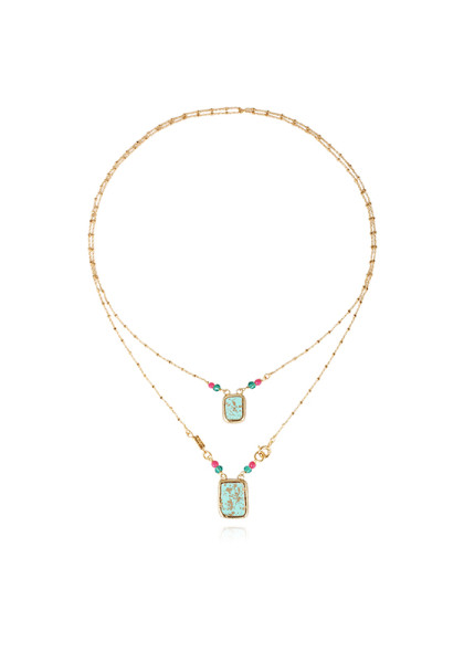 Totem Scapulaire Necklace Turquoise 